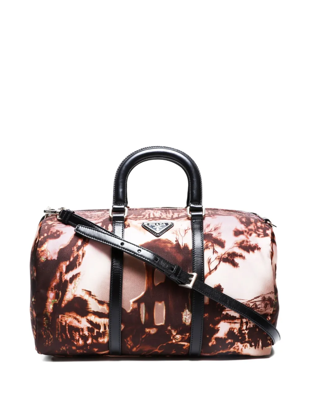 2010s landscape-print tote bag