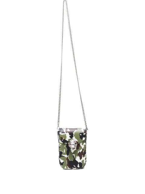 Miu Miu Pre-Owned 2010-2020s camouflage-pattern crystal-embellished phone case