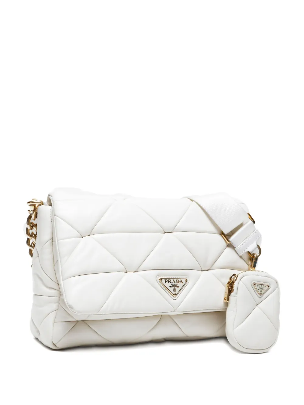 Prada Pre-Owned 2010-2020s quilted leather shoulderbag | White | Image 1