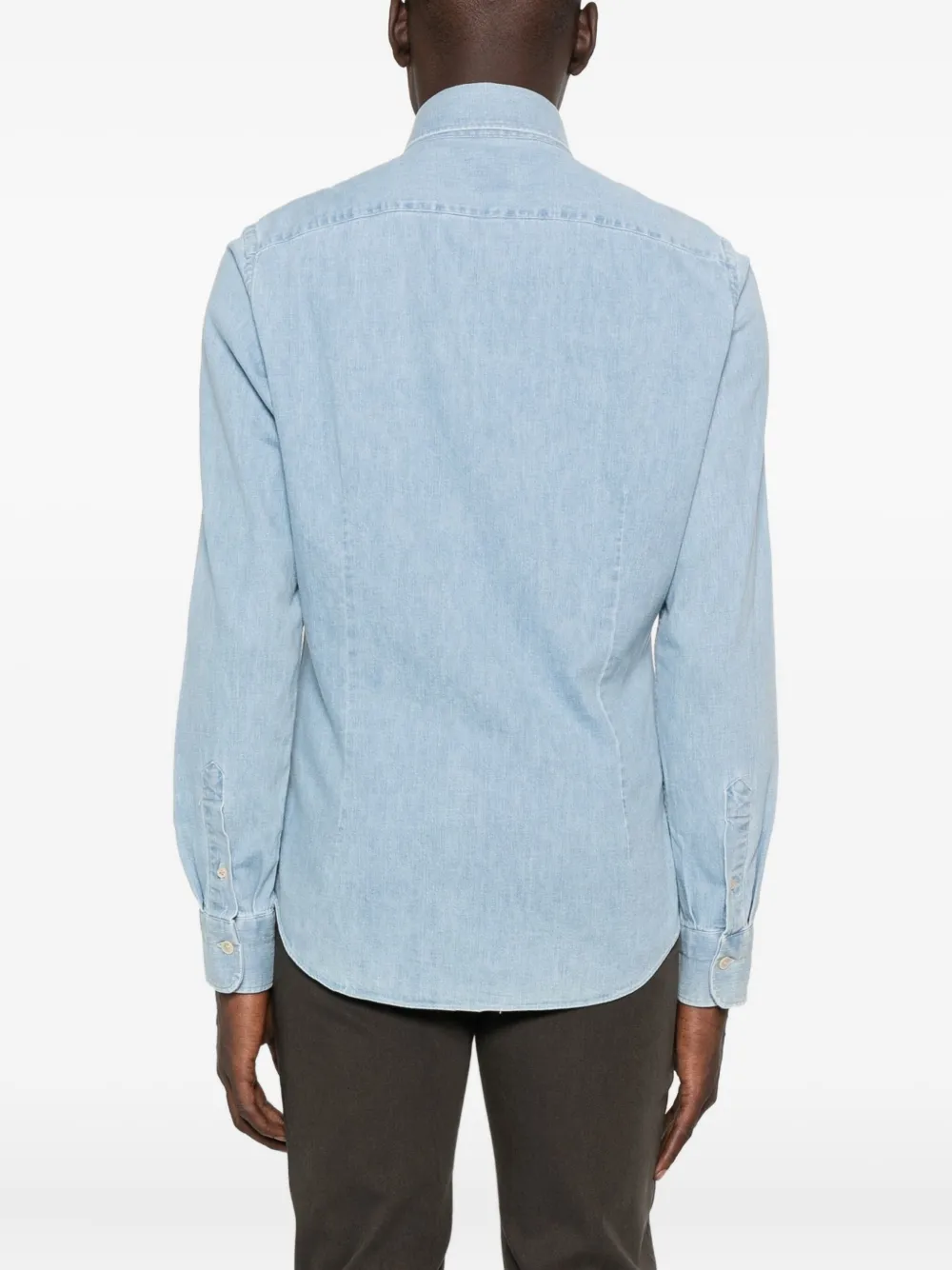 Eleventy Denim overhemd Blauw