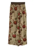 Uma Wang pomegranate-print elastic-waist trousers - Green