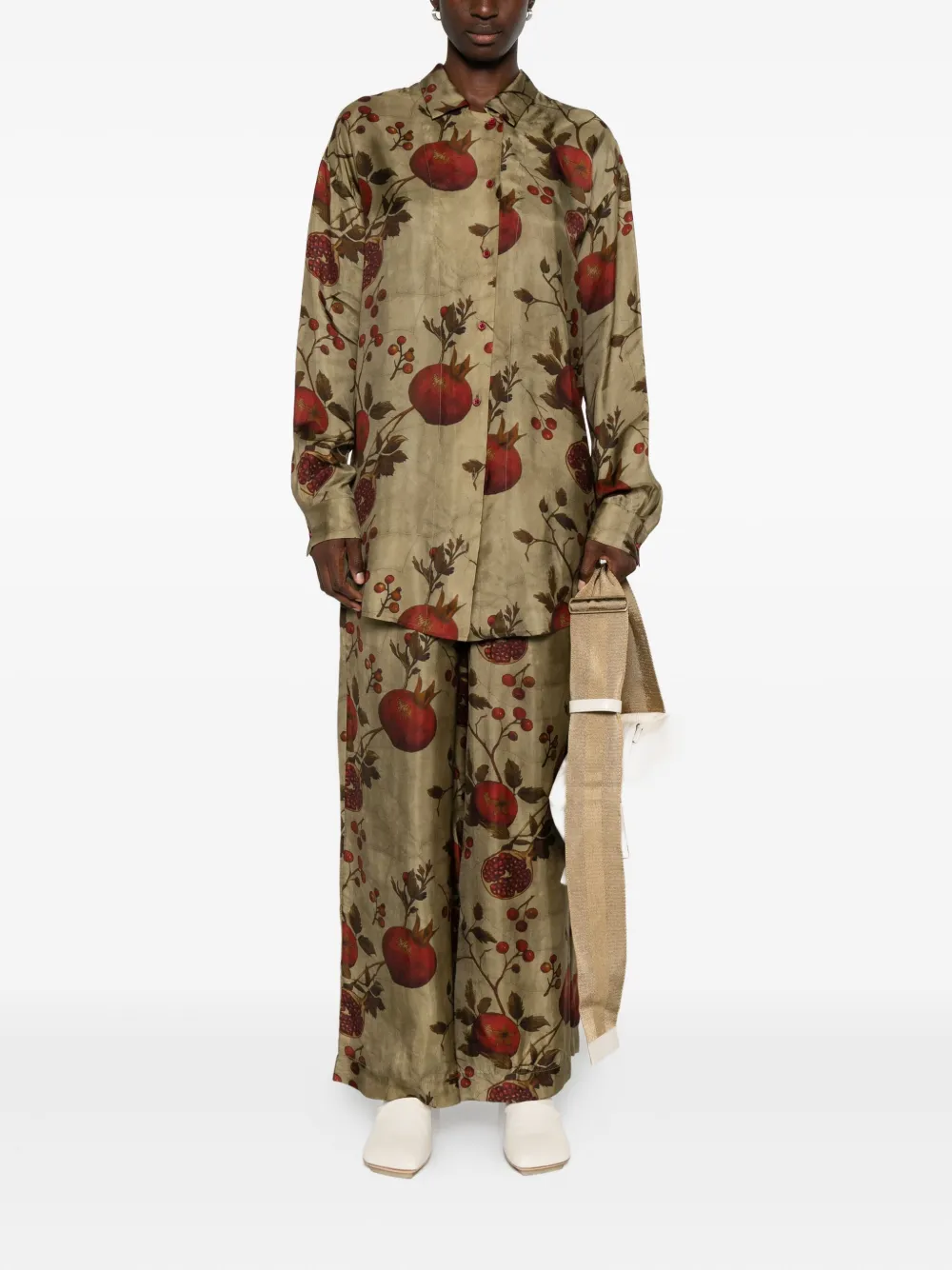 Uma Wang Pomegranate-print Shirt In Multi