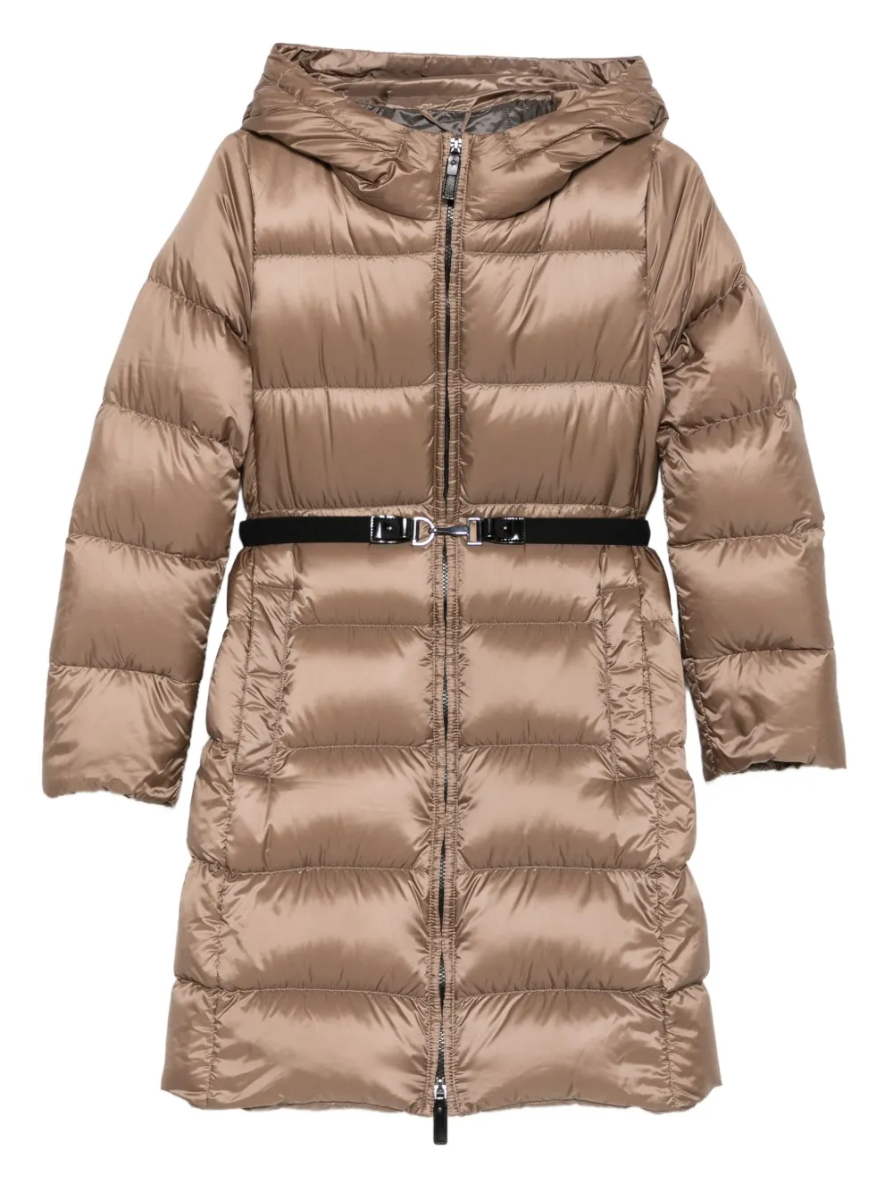 Max Mara hooded belted puffer jacket Bruin