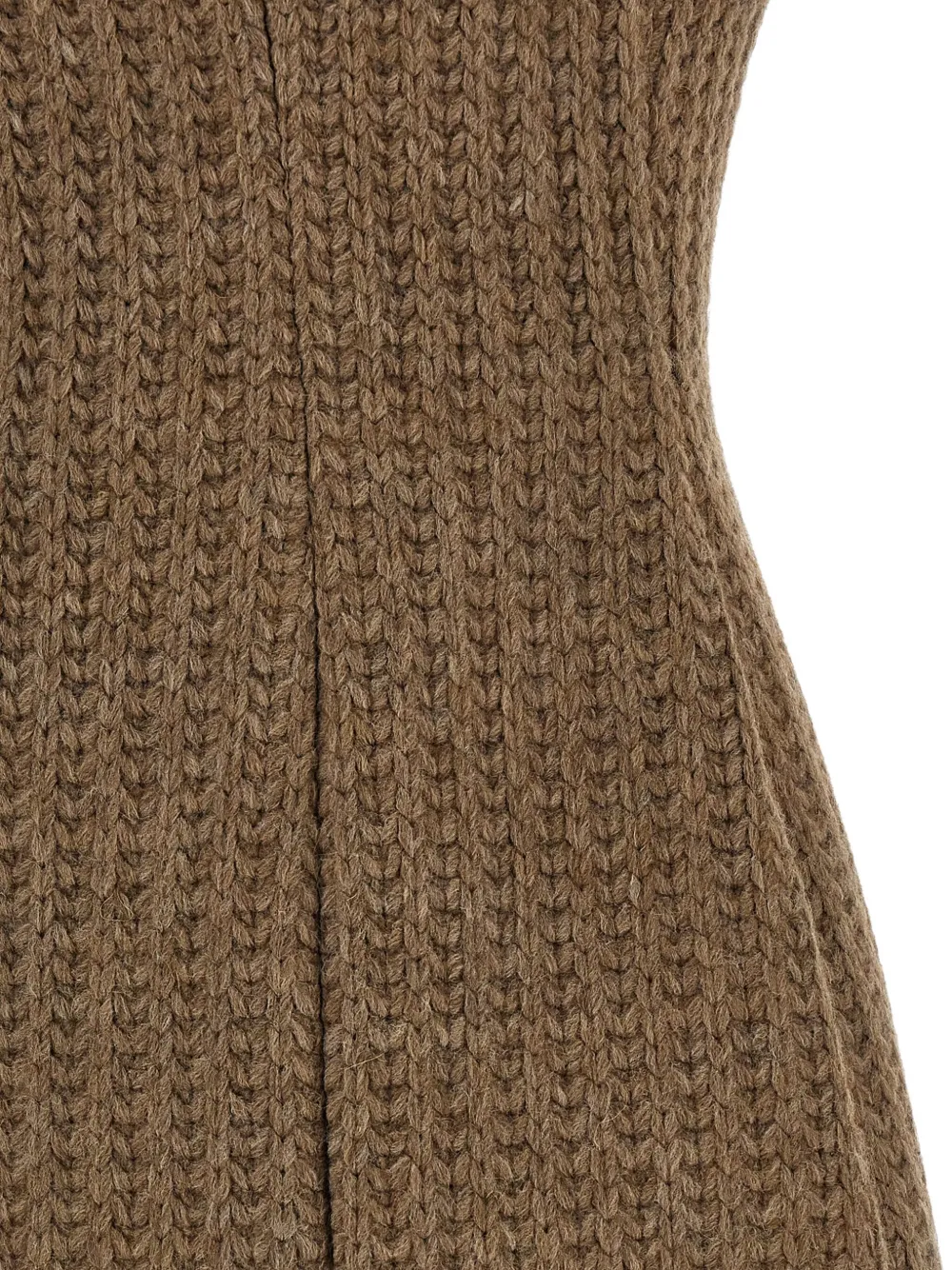 Giuseppe Di Morabito cable-knit flower-detail mini dress - Bruin