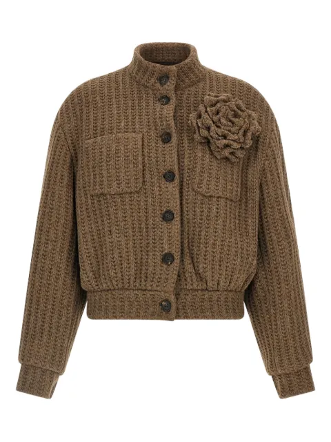 Giuseppe Di Morabito knitted flower-embellished jacket