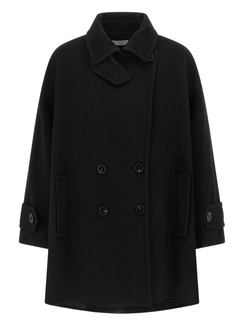 double-breasted wool coat