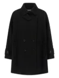 Alberto Biani double-breasted wool coat - Black