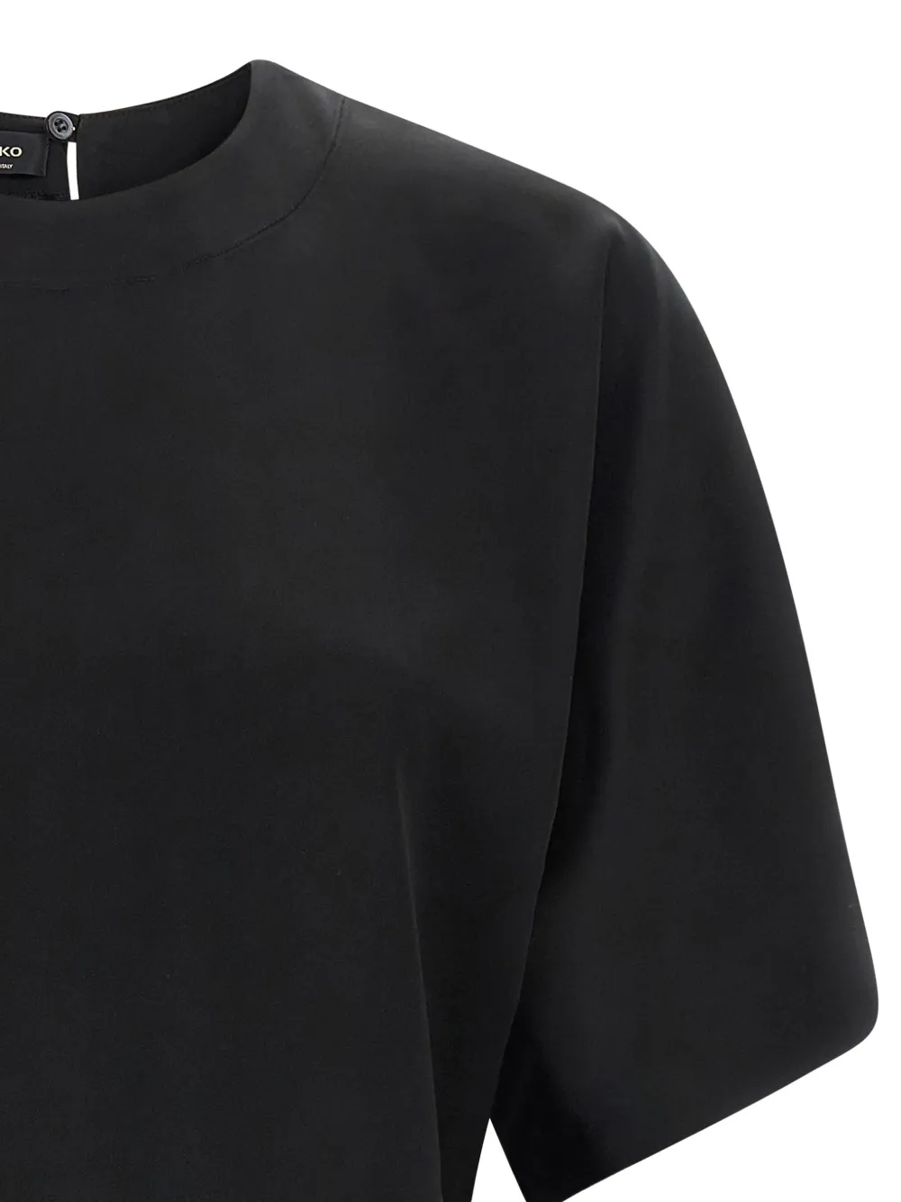 PINKO Jjurk met verenafwerking Zwart