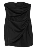 THE ANDAMANE draped strapless mini dress - Black