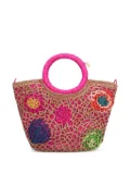 MADE FOR A WOMAN Daddy Fleurs raffia tote bag - Neutrals