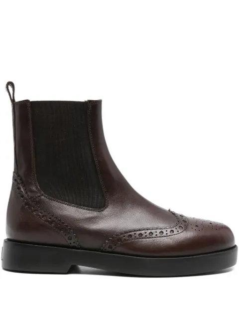 AGL elastic-insert brogue boots