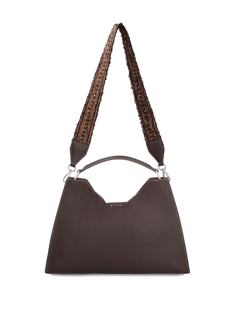 GIANNI CHIARINI Aurora leather top-handle tote bag - Bruin