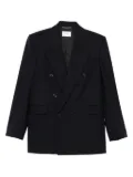 Saint Laurent double-breasted wool blazer - Blue