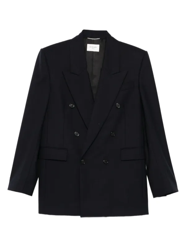 Yves Saint Laurent　スーツ　ジャケット　ダブル　パンツ　黒 Saint Laurent ダブルジャケット | ブルー | FARFETCH JP