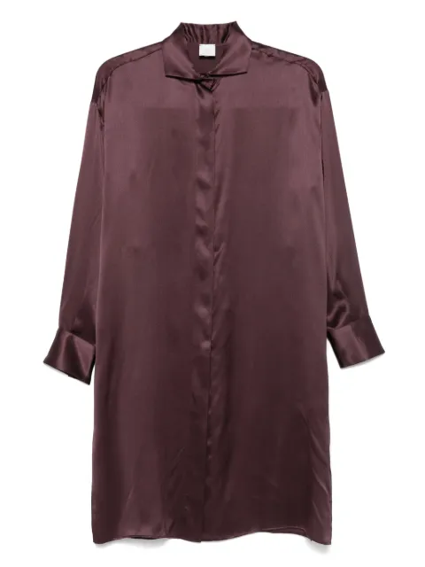 Eleventy long-sleeve silk midi dress