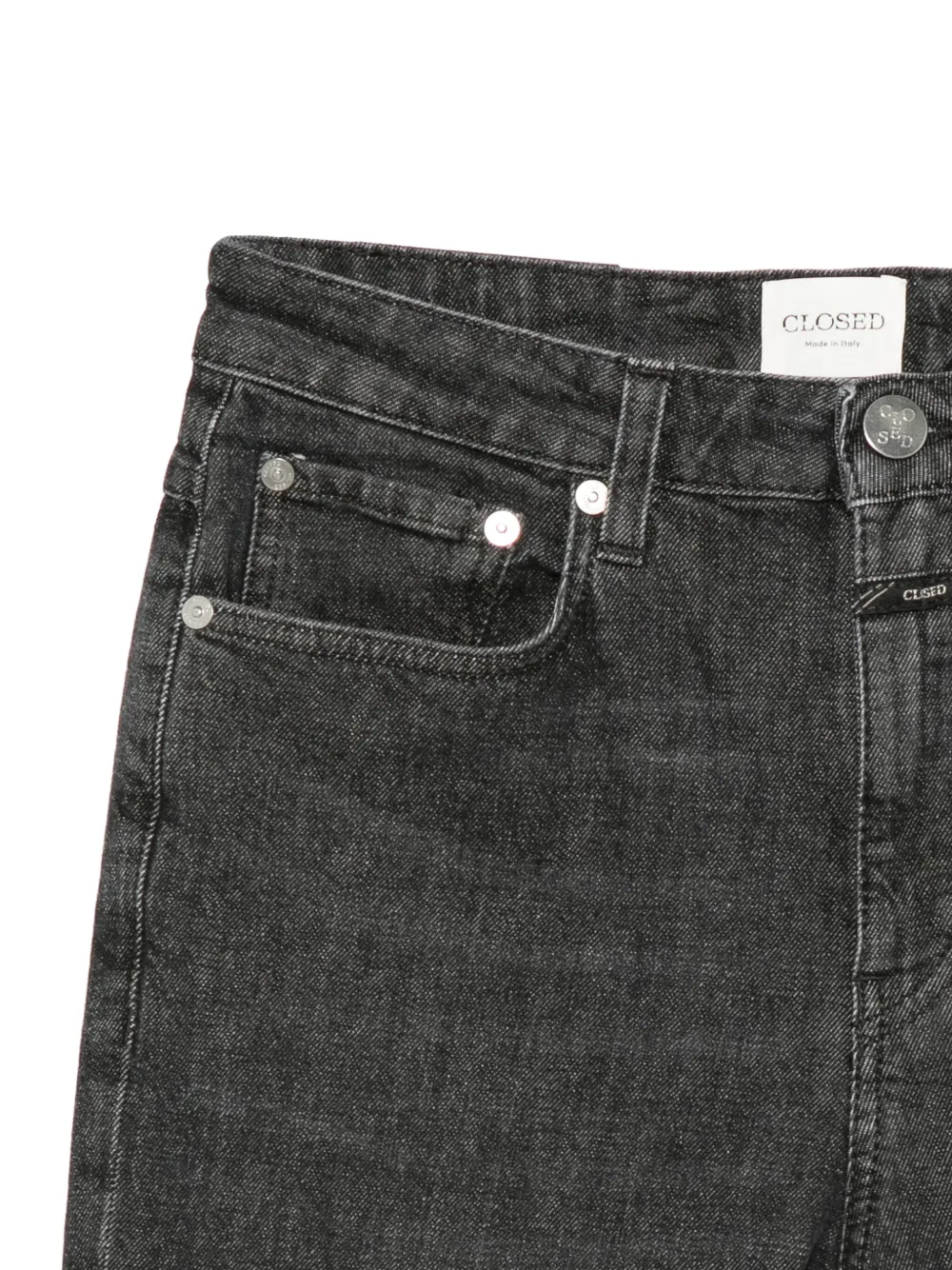 Closed Jeans met logopatch Zwart