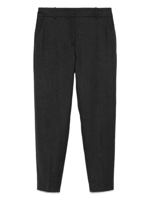 Eleventy metallic-detail belt-loops trousers