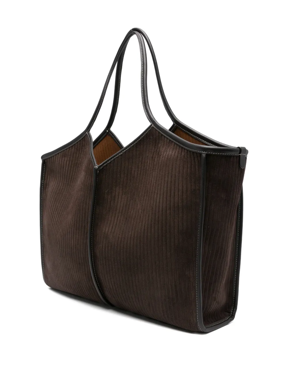 Hereu Calella corduroy tote bag Bruin
