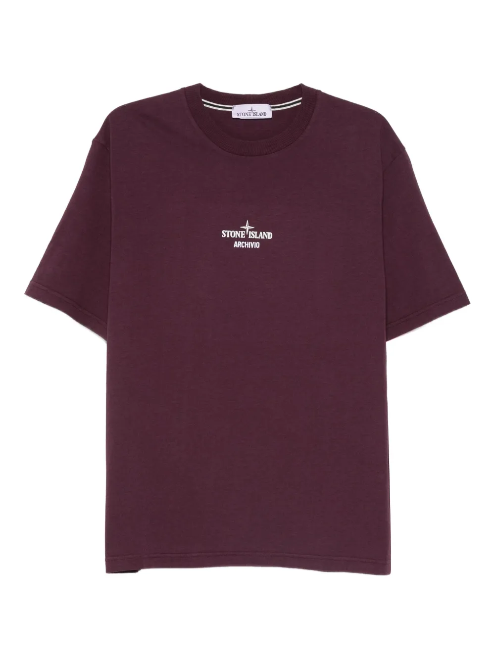 Stone Island logo cotton t-shirt Paars