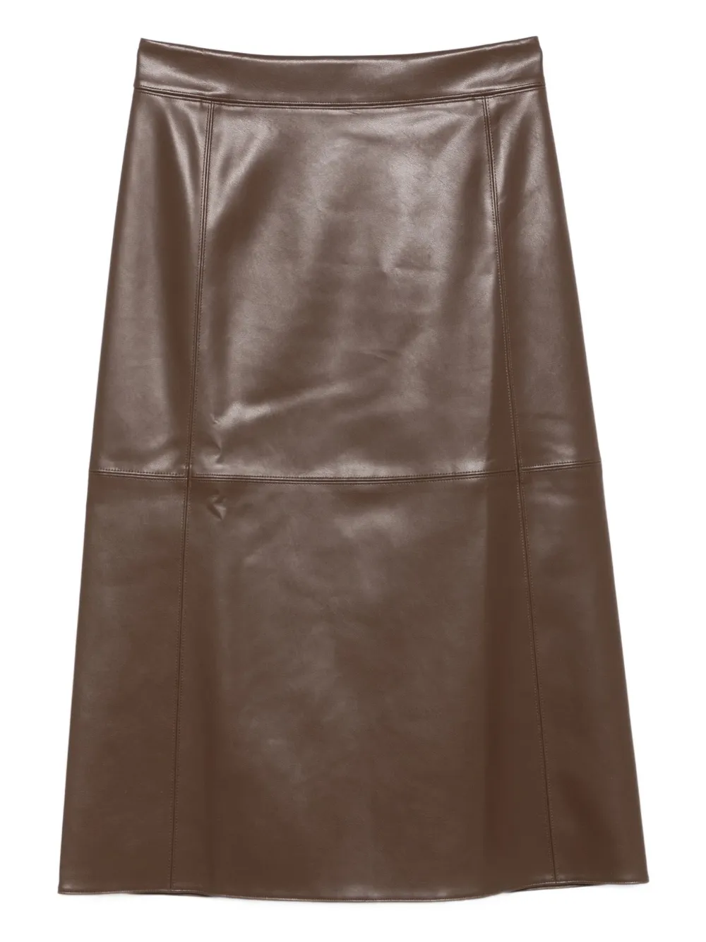 'S Max Mara faux-leather panelled midi skirt