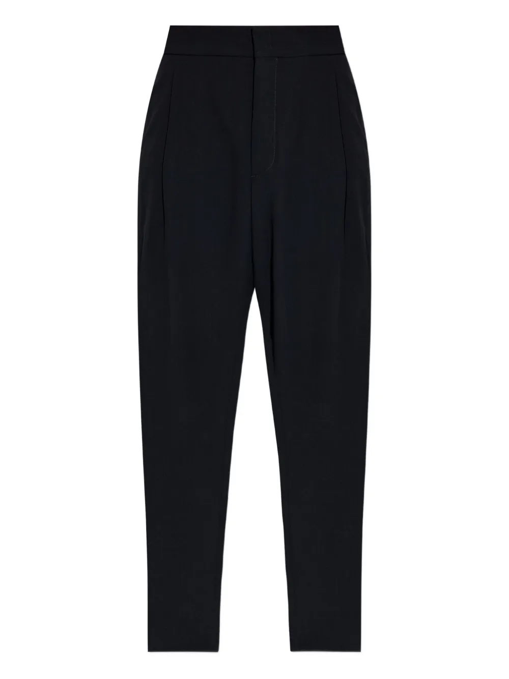 Giorgio Armani Pleated Wool Straight-leg Trousers In Black
