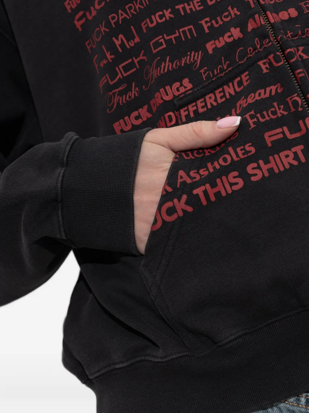 VETEMENTS Hoodie met tekst Zwart