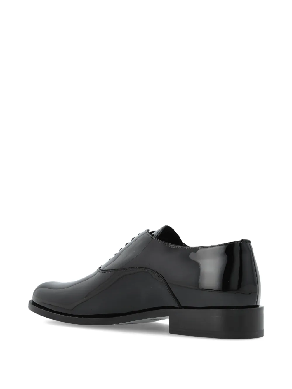 Giorgio Armani patent-leather lace-up shoes Black