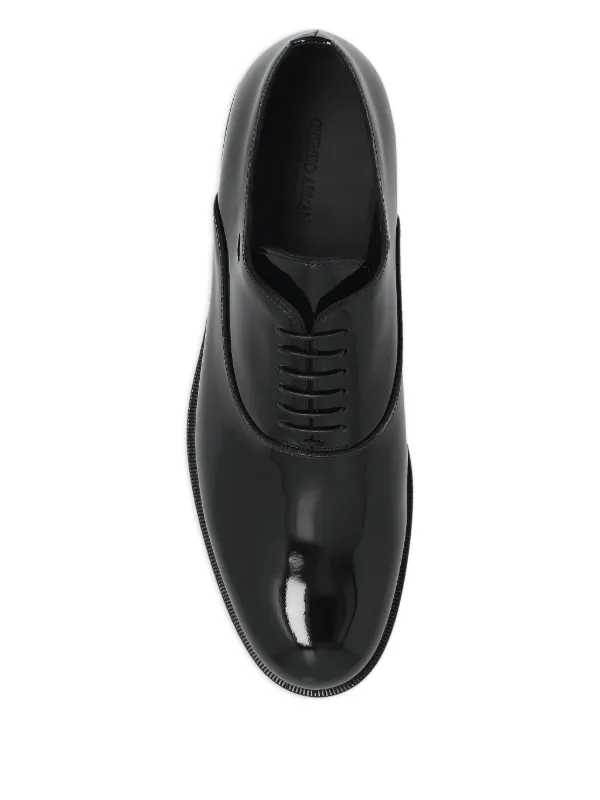 GIORGIO ARMANI パテントレザー スリッポン 黒 イタリア製 約27 GIORGIO ARMANI パテントレザー スリッポン 黒 イタリア製 約27