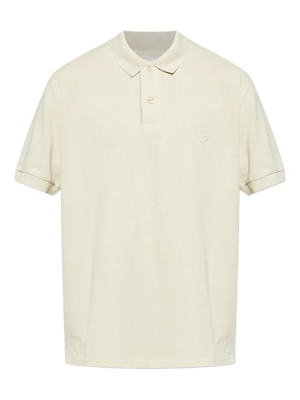 MARANT embroidered polo shirt | Neutrals | Image 1