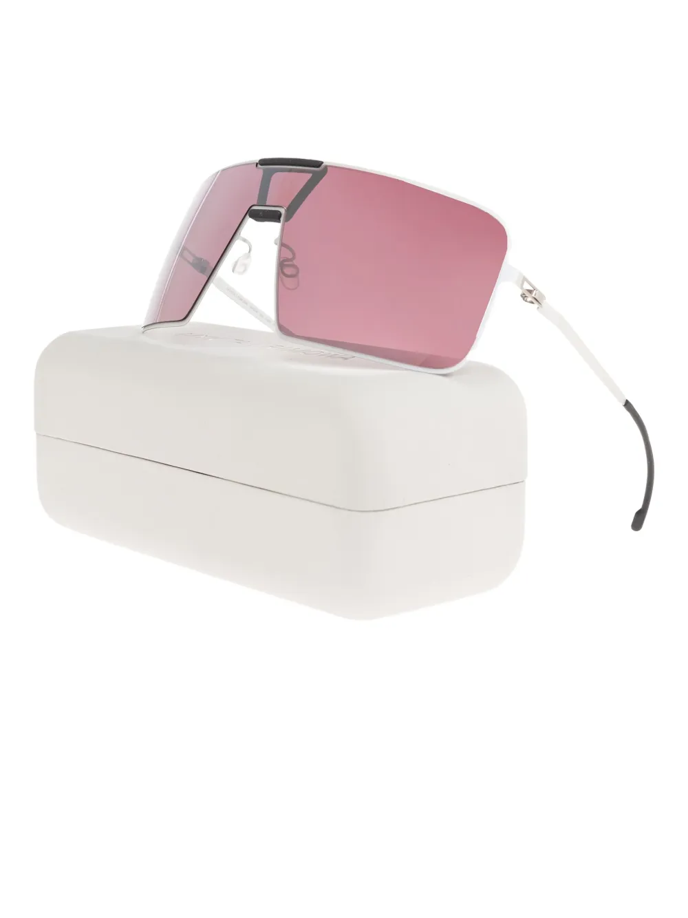 Mykita Zonnebril met schild montuur Grijs