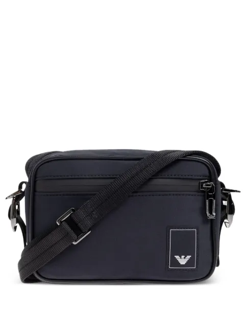 Emporio Armani logo-patch front-zip backpack 