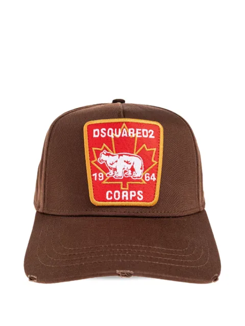 DSQUARED2 Baseballkappe mit Bären-Ahornblatt-Patch