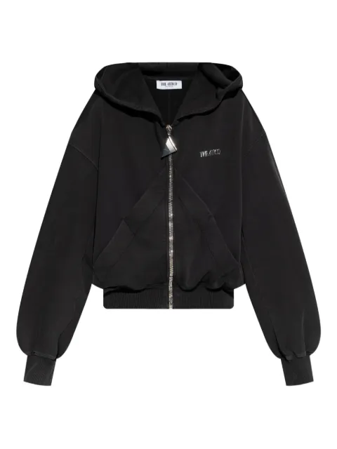 The Attico front-zip cotton hoodie