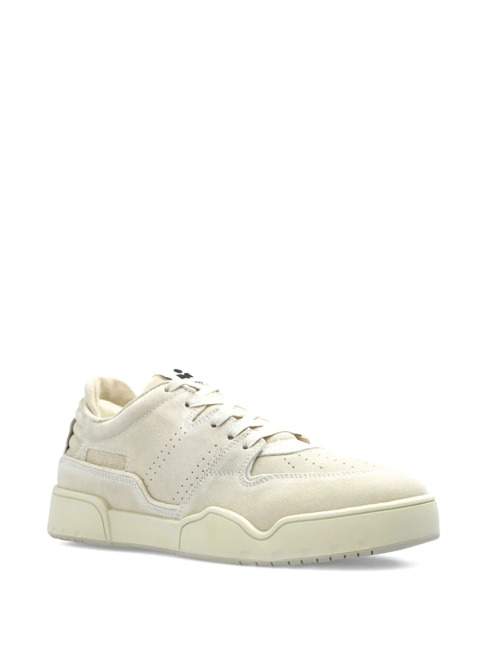 ISABEL MARANT padded-collar suede sneakers Neutrals