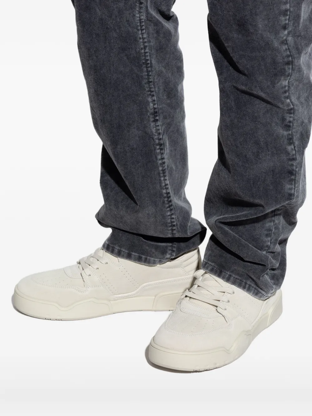 ISABEL MARANT padded-collar suede sneakers Neutrals