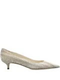 Jimmy Choo 40mm Amelia snakeskin pointed-toe pumps - Neutrals