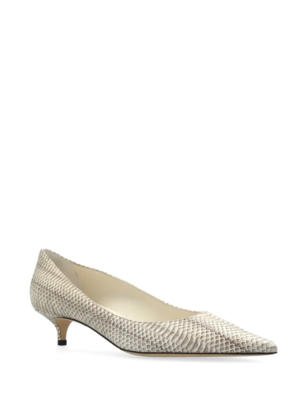 Jimmy Choo 40mm Amelia snakeskin pointed-toe pumps Beige