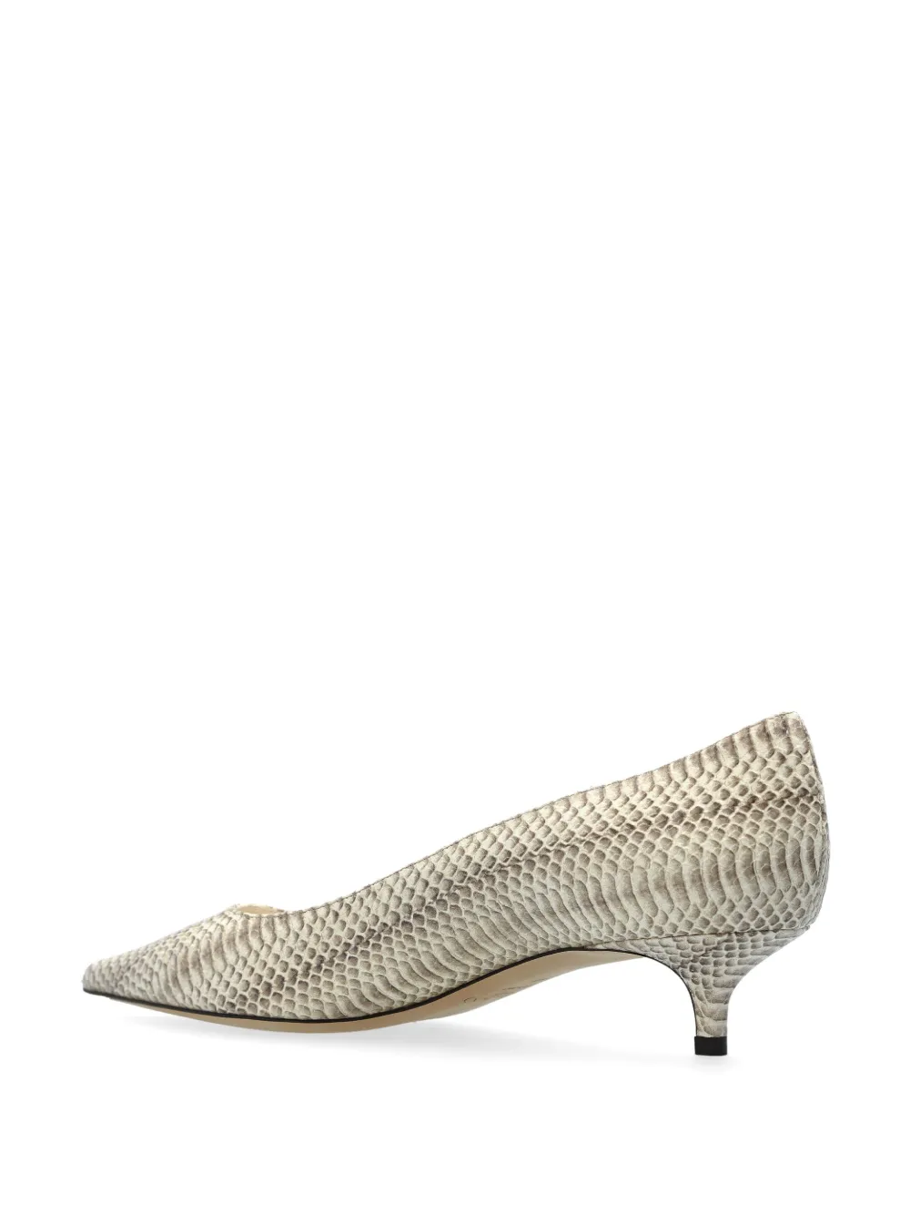 Jimmy Choo 40mm Amelia snakeskin pointed-toe pumps Beige