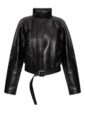 LOEWE belted nappa leather coat - Black