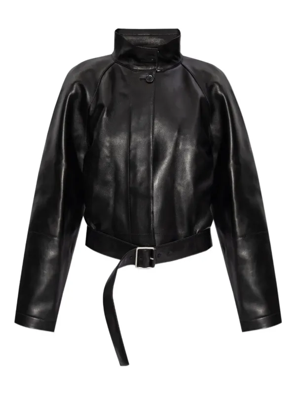 LOEWE ベルテッド レザーコート | ブラック | FARFETCH JP