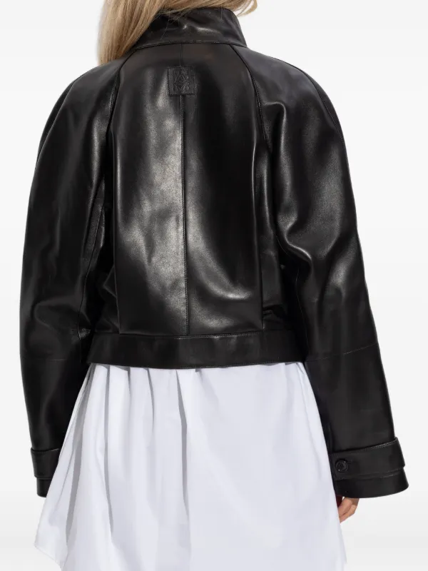 LOEWE ベルテッド レザーコート | ブラック | FARFETCH JP