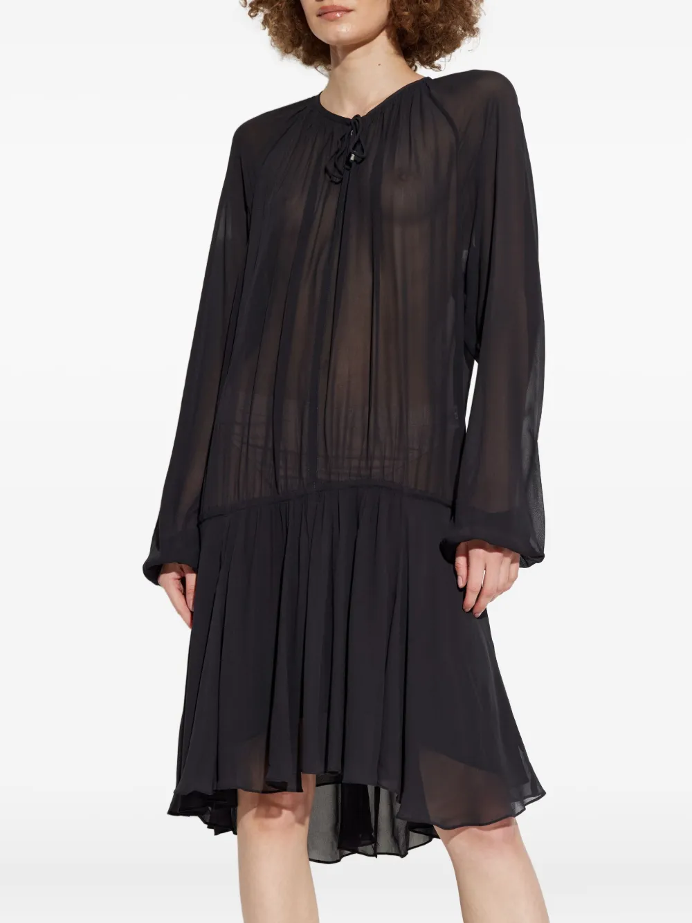 Isabel Marant Étoile Drawstring Tiered Dress In Black