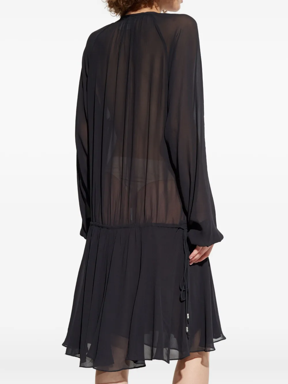 Isabel Marant Étoile Drawstring Tiered Dress In Black
