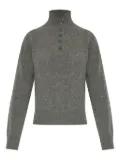 SAMSOE SAMSOE high-neck button-front sweater - Grey