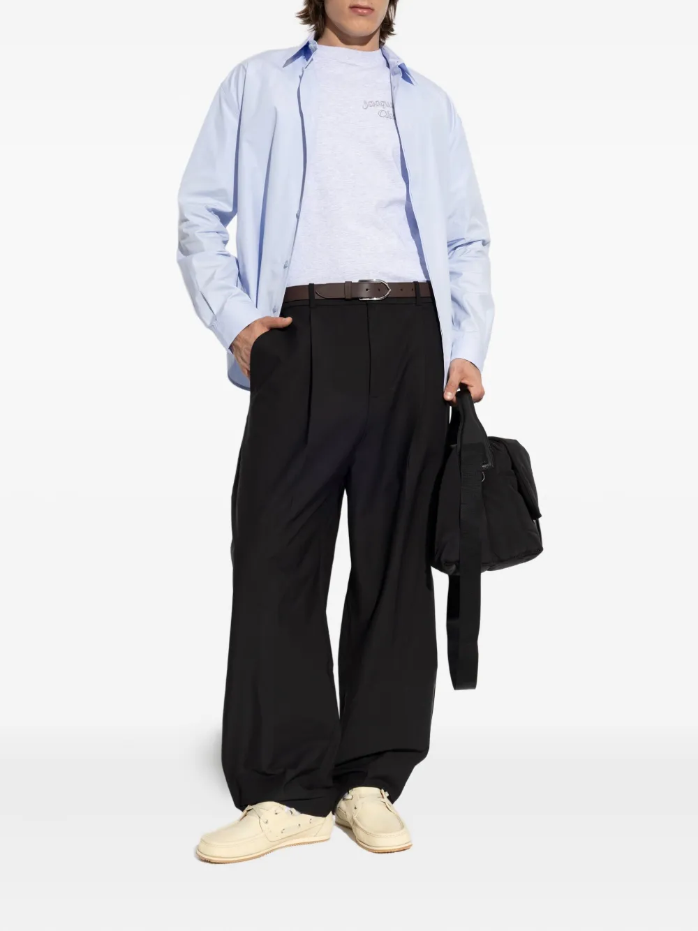 Jacquemus pleated-front trousers - 990 BLACK