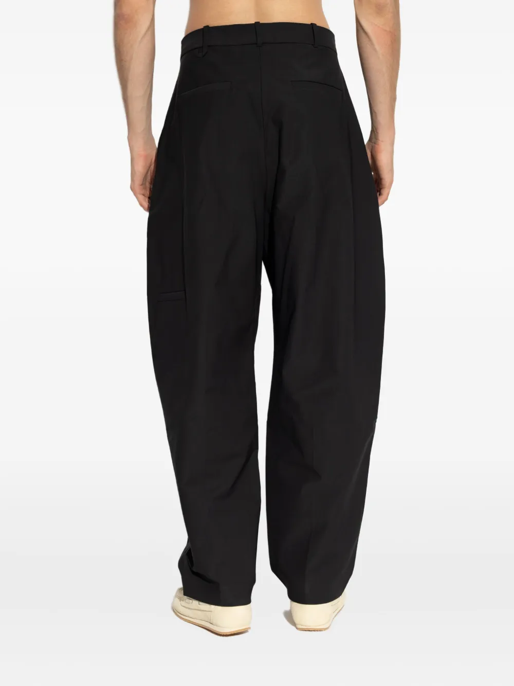 Jacquemus Broek met geplooide voorkant 990 BLACK