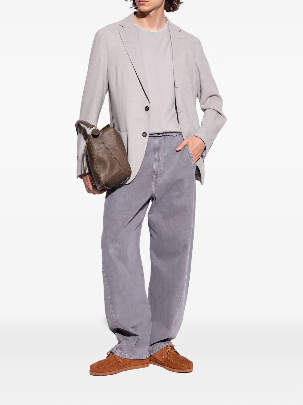 MARANT Leren mocassin bootschoenen met veters Bruin