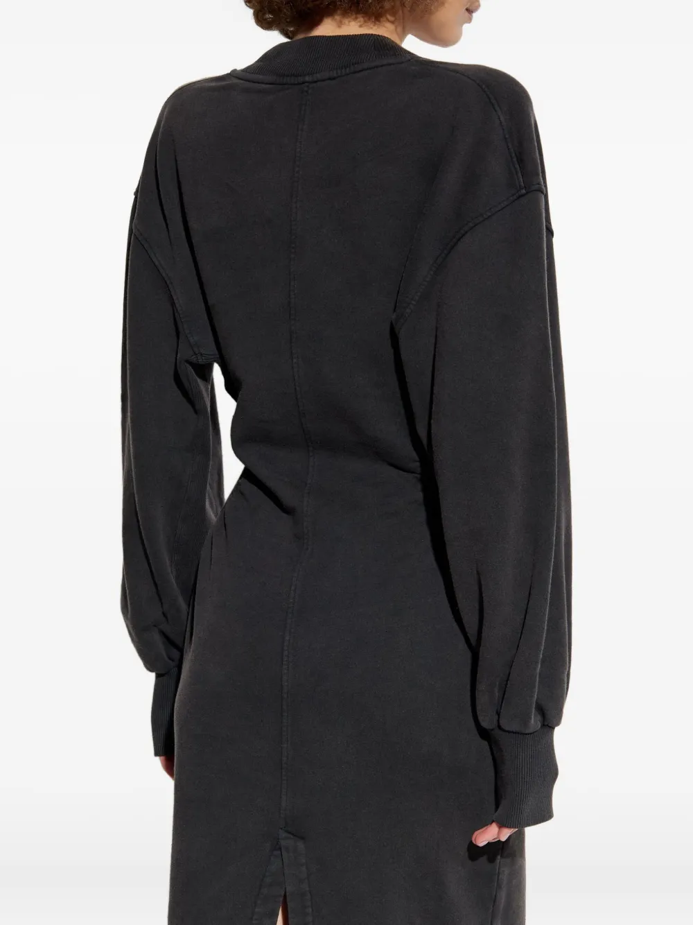 The Attico V-neck balloon-sleeve midi dress Grijs