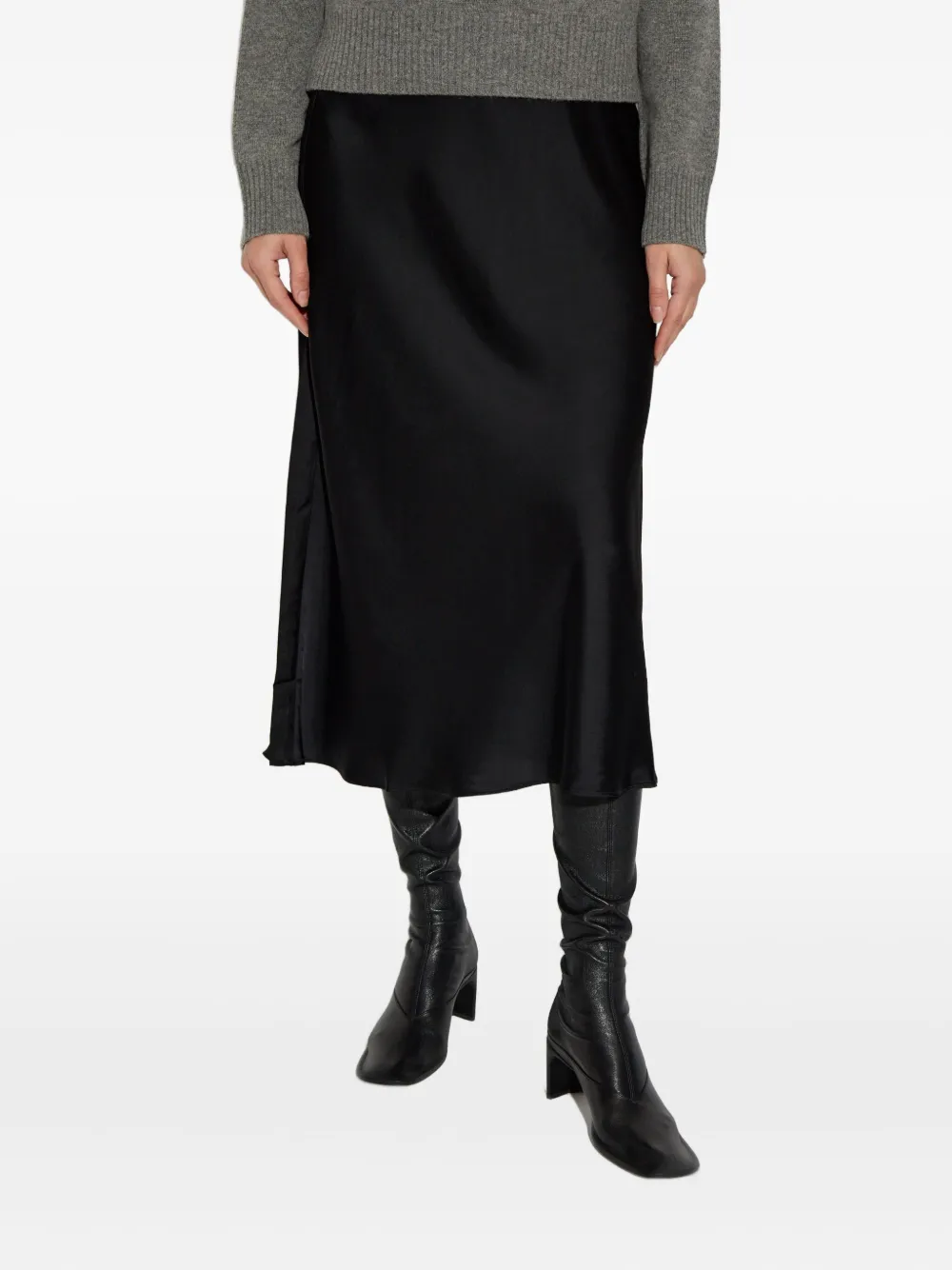 Samsoe & Samsoe Bias-cut Midi Skirt In Black