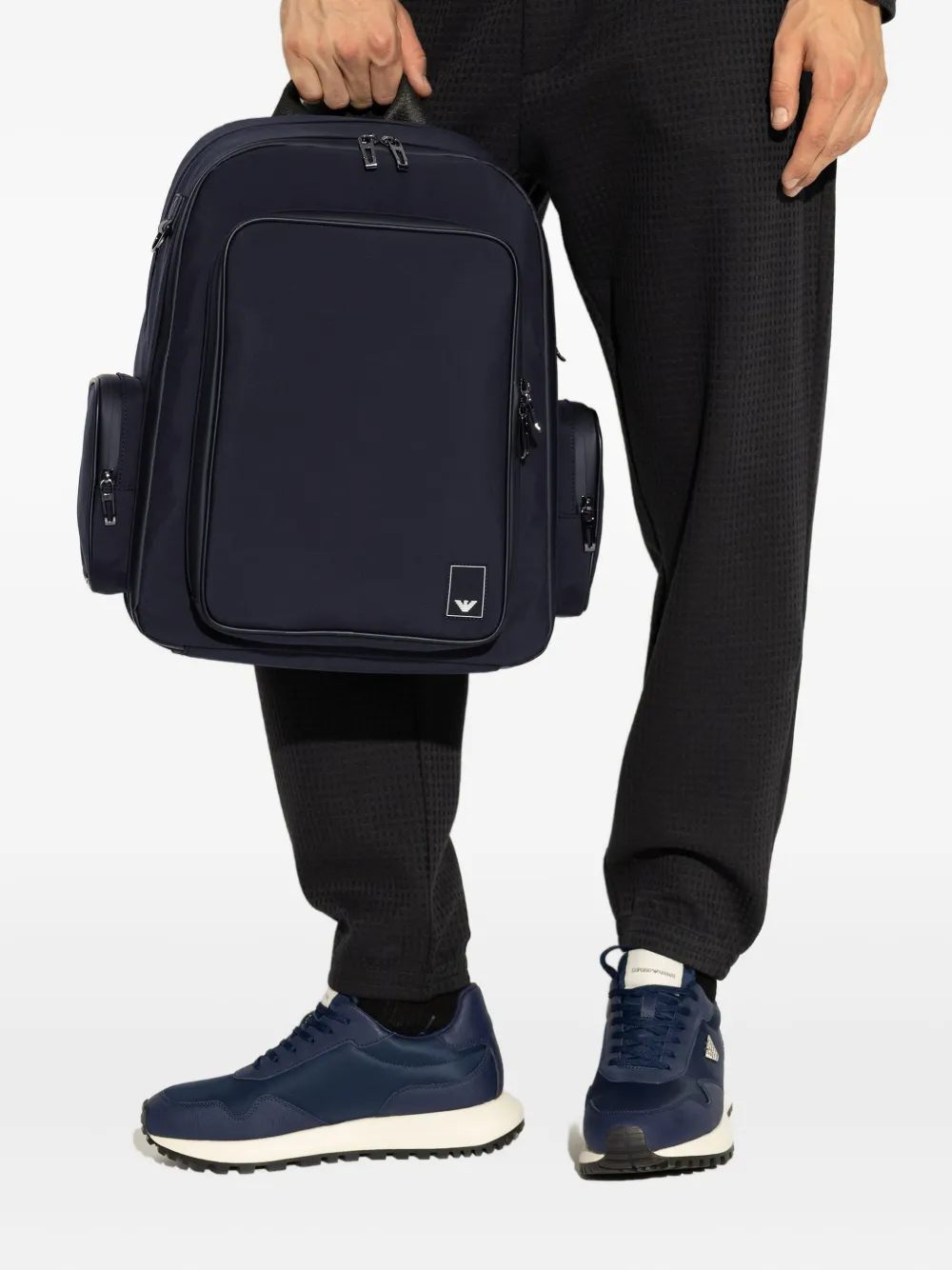 Emporio Armani logo-patch adjustable backpack | Image 2